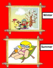 seasons flash cards