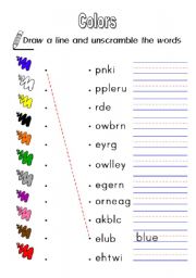 English Worksheet: Colors