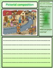 English Worksheet: pictorial composition