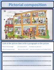English Worksheet: pictorial composition