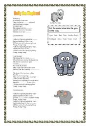 English Worksheet: Nelly the Elephant