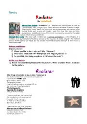 English Worksheet: Rockstar by Nickelback - Listening and discussion