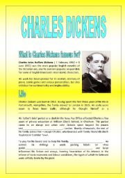 English Worksheet: CHARLES DICKENS AND HIS MOST FAMOUS NOVELS (WITH KEY)