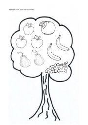 English Worksheet: Fruit Tree