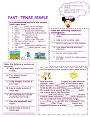 English Worksheet: Past Tense Simple