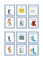 English Worksheet: Alphabet Cards (5/10)