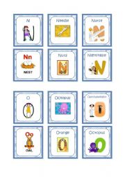 English Worksheet: Alphabet Cards (6/10)