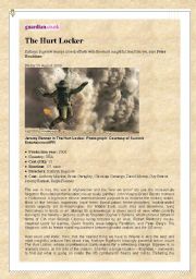 English Worksheet: The Hurt Locker: Movie Review