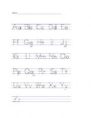 English Worksheet: Alphabet