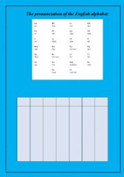 English Worksheet: The pronunciation of the English alphabet