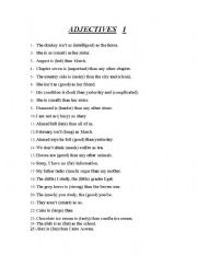 English Worksheet: Adjectives worksheet 
