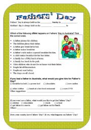 English Worksheet: Fathers Day