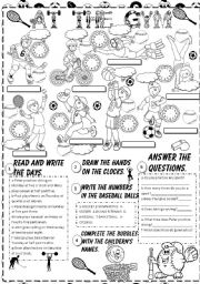 English Worksheet: time