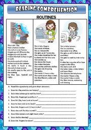 English Worksheet: READING COMPREHENSION - 