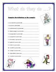 English Worksheet: Jobs