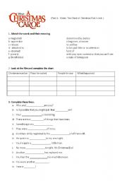 English Worksheet: A Christmas Carol Part 2