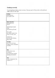 English worksheet: Creating a new comedy
