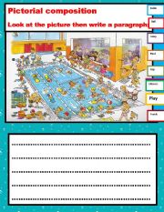 English Worksheet: pictorial composition