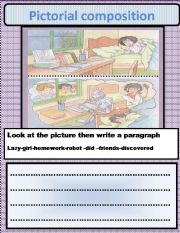 English Worksheet: pictorial composition