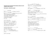 English Worksheet: Past Simple Lyric