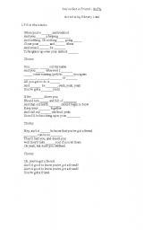 English Worksheet: Song - Youve got a friend