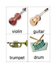 Instrument Flash Cards - set of 16