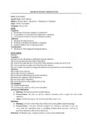 English Worksheet:  intonation lesson plan