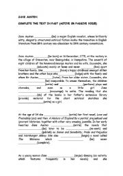 English Worksheet: COMPLETE THE TEST IN PAST SIMPLE (ACTIVE OR PASSIVE)