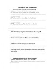 English worksheet: 2nd conditional sent. 