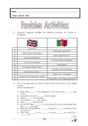 Revision Activities / Test