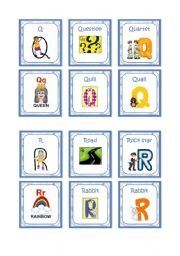 English Worksheet: Alphabet Cards (7/10)