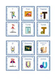 English Worksheet: Alphabet Cards (8/10)