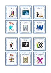 English Worksheet: Alphabet Cards (9/10)