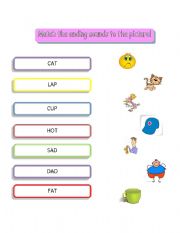 English worksheet: Phonics endings d-p-t