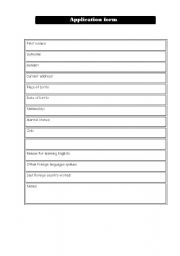 English worksheet: personal info