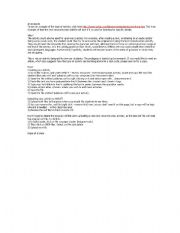 English Worksheet: Creating a text reconstruction