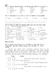 English Worksheet: english test