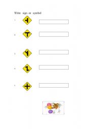 English worksheet: sign