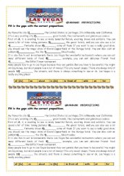 English Worksheet: PLACES - MY FAVOURITE CITY