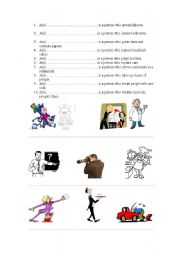 English Worksheet: jobs