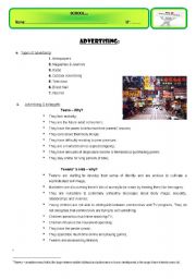 English Worksheet: ADVERTISING