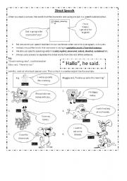 English Worksheet: Direct Speech