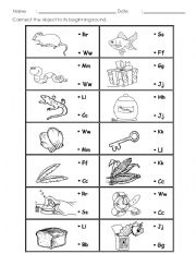 English Worksheet: Beginning Sound