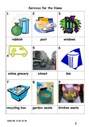 English Worksheet: Services in the Home