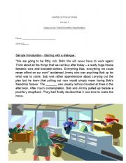 English Worksheet: Introduction for a bank robbery