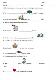 English Worksheet: Grammar