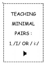 English Worksheet: TEACHING MINIMAL PAIRS 1