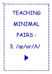 English Worksheet: TEACHING MINIMAL PAIRS 3