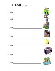 English worksheet: CAN