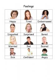 English Worksheet: feelings